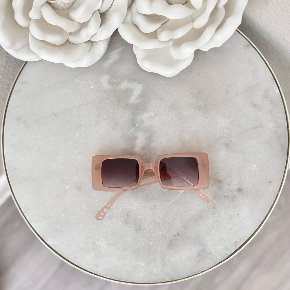 Aldo Peachy Pink Large Square Sunglasses